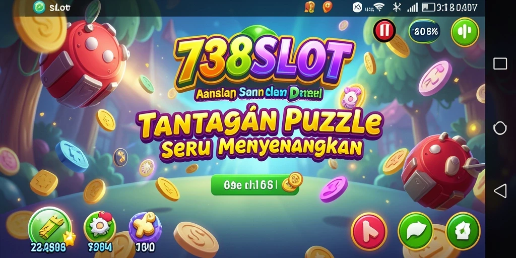 Tampilan gameplay seru di 738SLOT dengan berbagai tantangan puzzle.