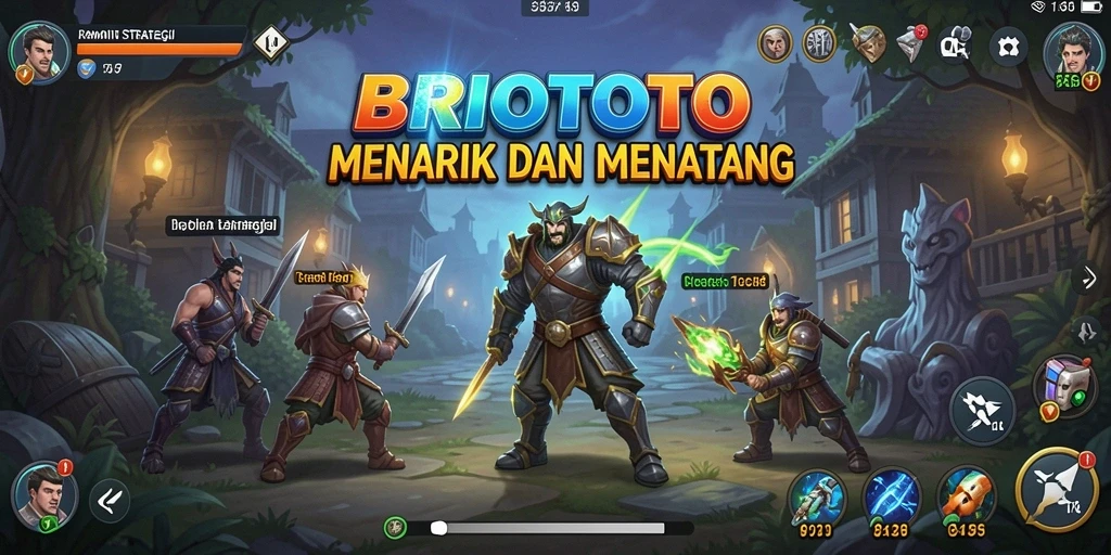 Screenshot gameplay BRIOTOTO menampilkan aksi strategis yang seru.