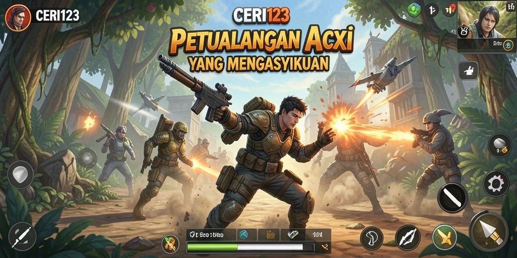 Tampilan gameplay CERI123 yang mendebarkan dan penuh aksi.