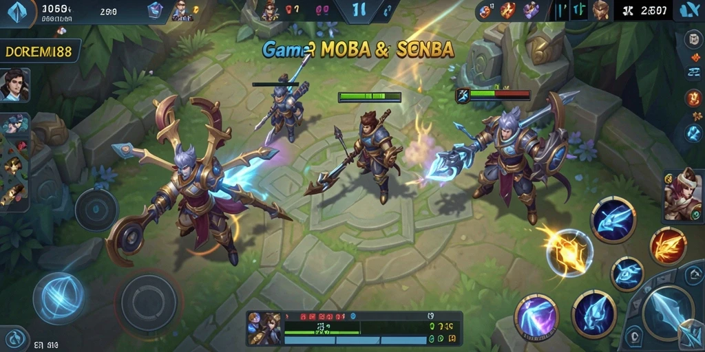 Gameplay seru DOREMI88 dengan pertarungan tim yang dinamis.