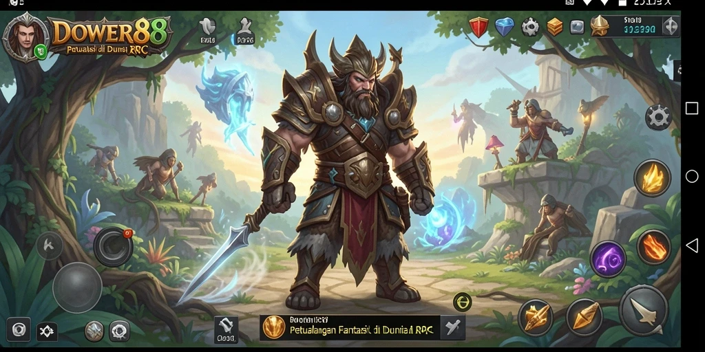 Screenshot DOWER88 menampilkan aksi pertarungan seru dalam dunia fantasi.