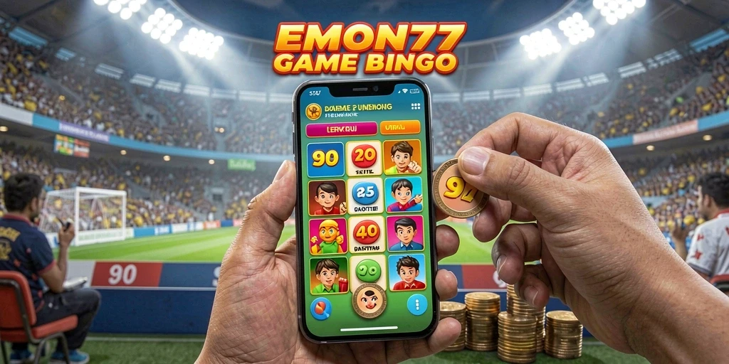 Tampilan menarik gameplay Bingo yang seru di EMON77.
