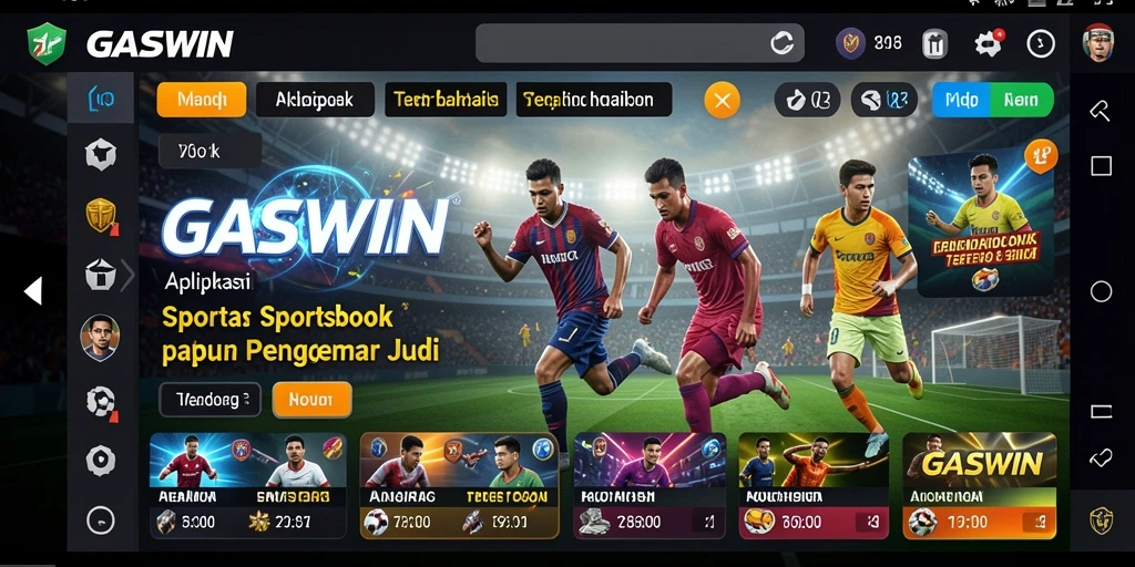 Screenshot GASWIN menampilkan antarmuka taruhan olahraga yang menarik.