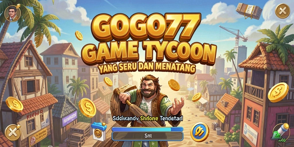Screenshot utama GOGO77 menampilkan gameplay Tycoon yang dinamis dan interaktif.