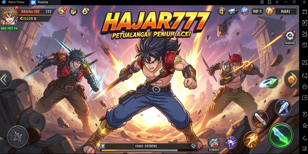 Tampilan gameplay memukau dengan karakter anime yang dinamis.
