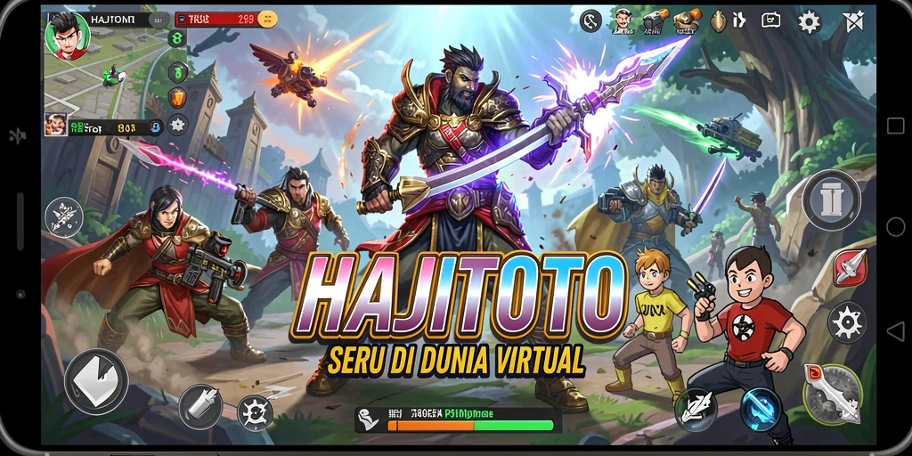 Menampilkan aksi pertarungan seru dan karakter unik dari HAJITOTO.