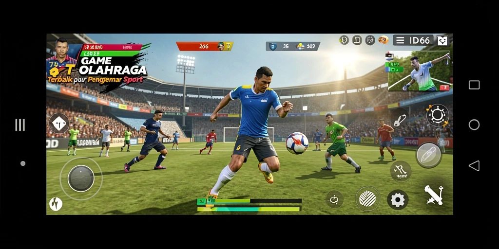Tampilan gameplay menarik dalam ID66 dengan grafik olahraga yang menawan.