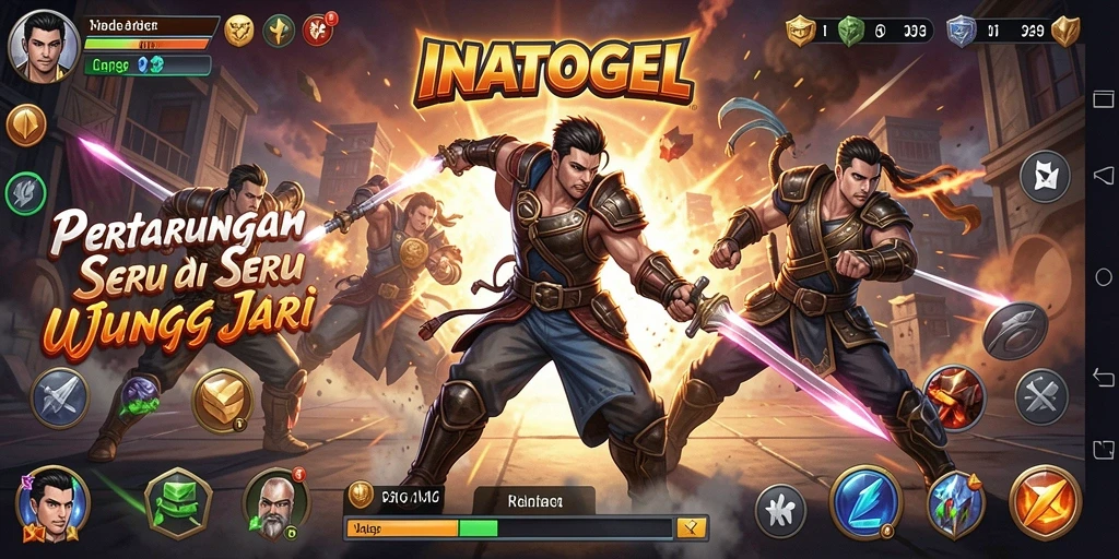 Tampilan gameplay INATOGEL yang mendebarkan dengan aksi pertarungan luar biasa.