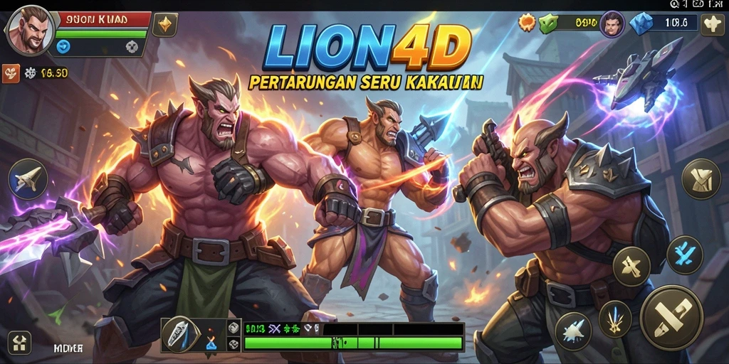 Tampilan screenshot LION4D saat pertarungan epik.