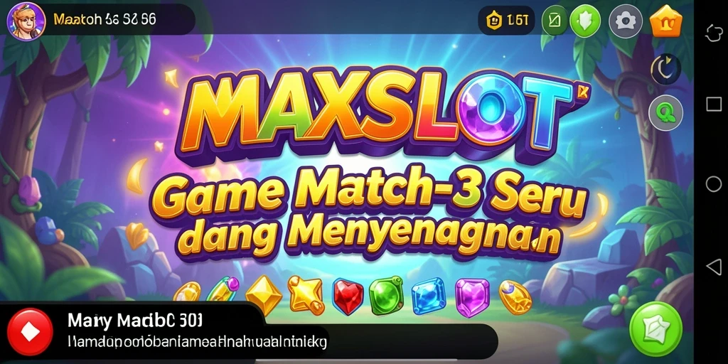 Tangkapan layar game MAXSLOT menampilkan aksi seru gameplay Match-3.