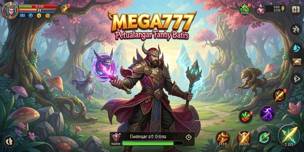 Screenshot gameplay MEGA777 menampilkan aksi pertarungan yang mendebarkan.