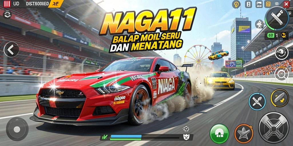 Gameplay Racing NAGA11 yang seru dan memacu adrenalin.