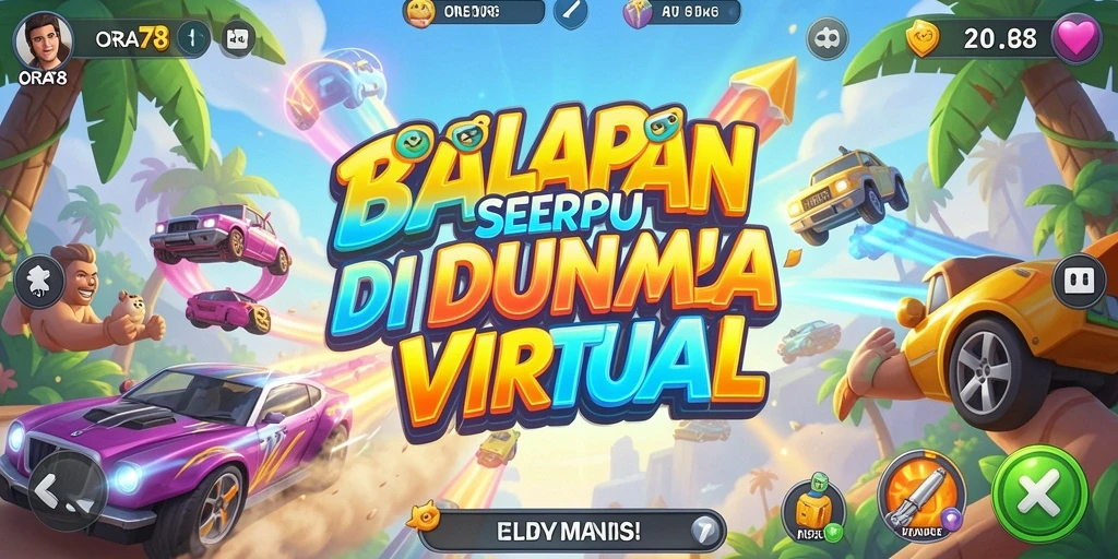 Tampilan gameplay balapan yang mendebarkan di ORA78.