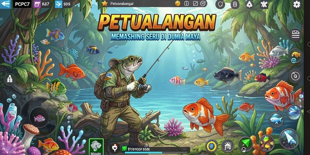 Screenshot menunjukkan aksi memancing yang menegangkan dalam PCPC7.