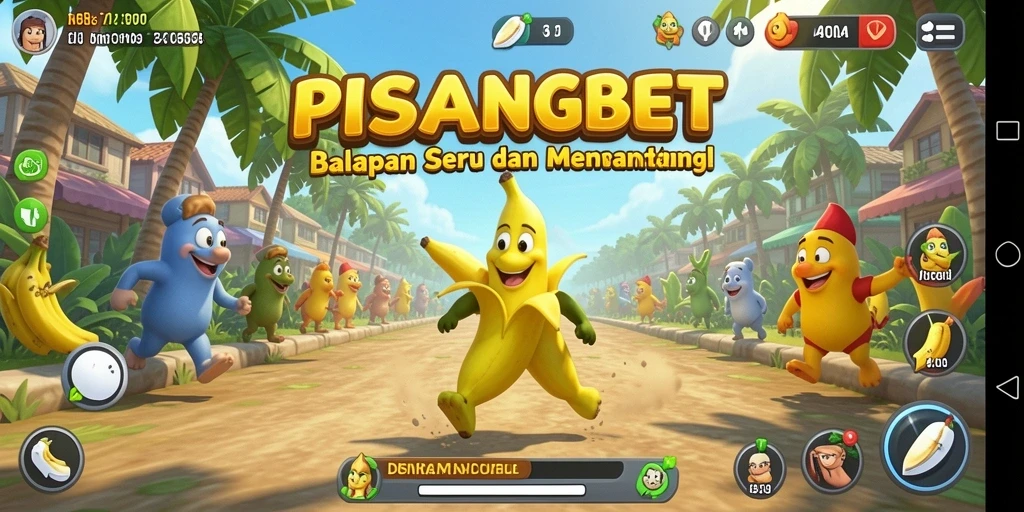 Tampilan menarik gameplay balapan PISANGBET yang seru.