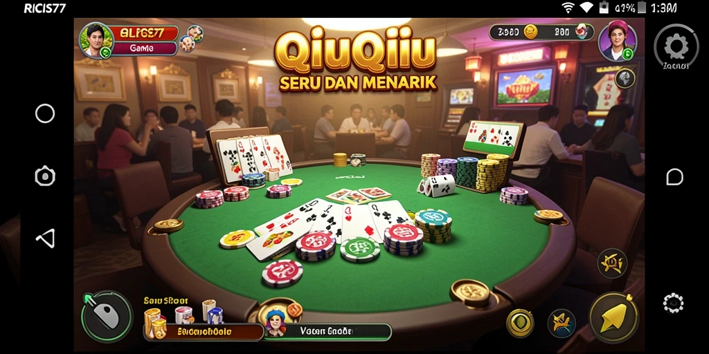 Screenshot RICIS77 menampilkan gameplay QiuQiu yang seru dan interaktif.