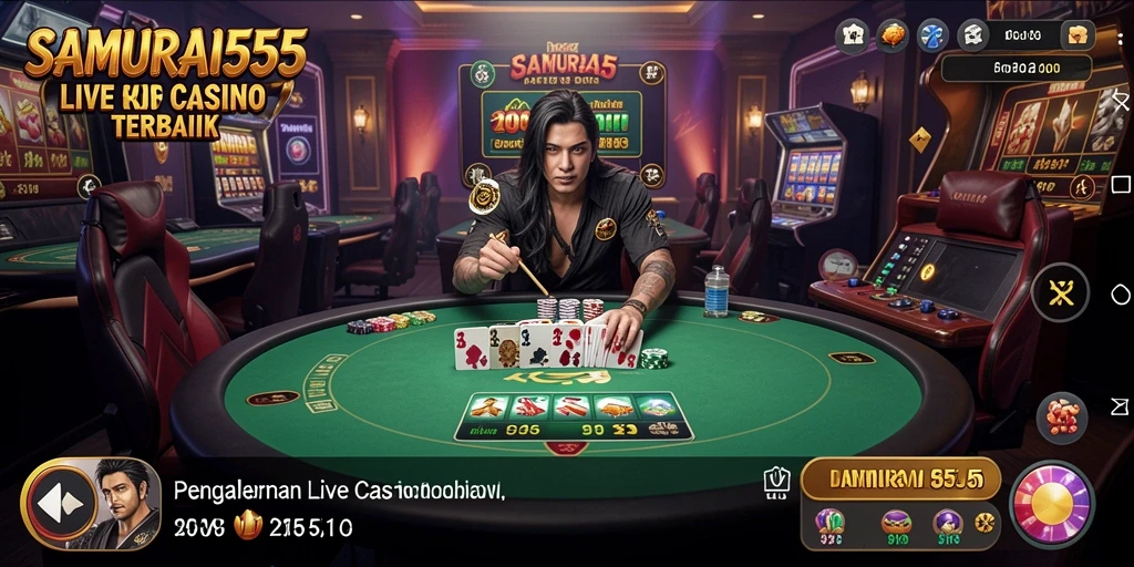 Tampilan gameplay Live Casino yang mengasyikkan di SAMURAI555.