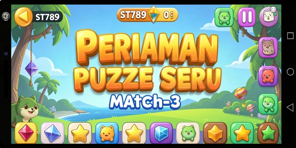 Tampilan menawan dari gameplay ST789 yang penuh warna.