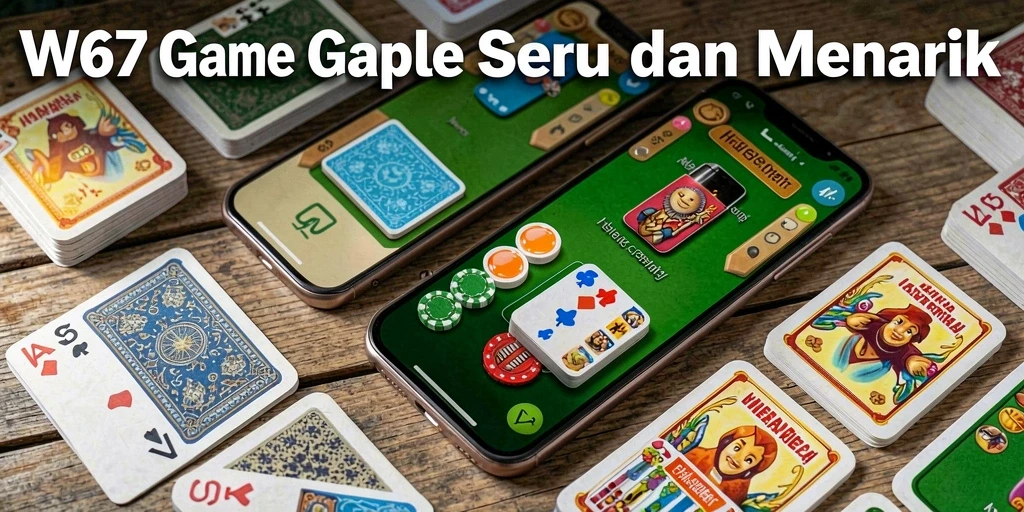 Tampilan permainan Gaple yang menawan dan interaktif di W67.