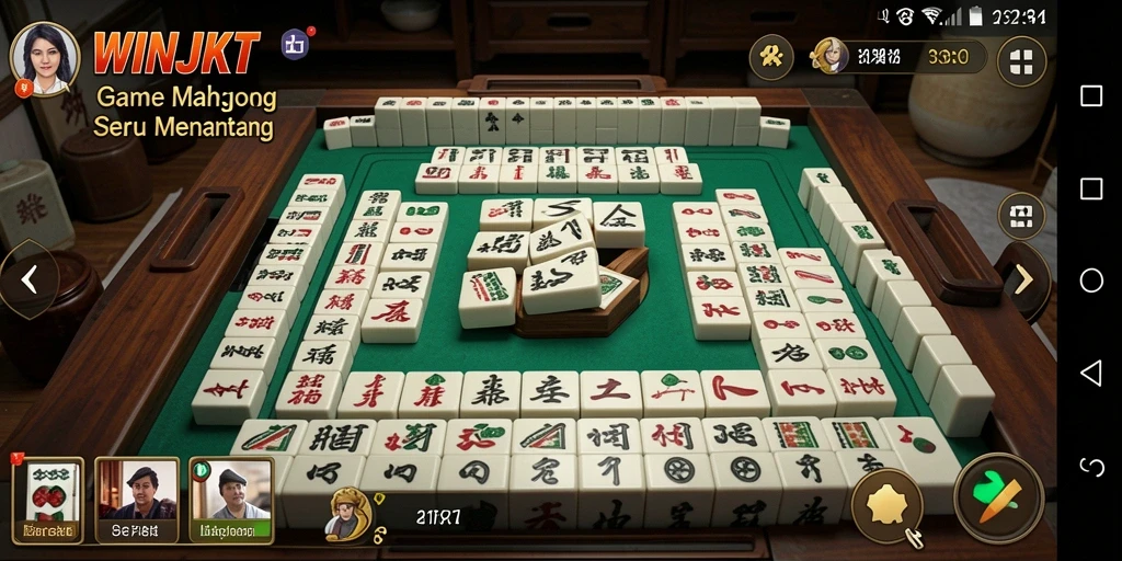 Screenshot gameplay WINJKT menampilkan keseruan permainan Mahjong.