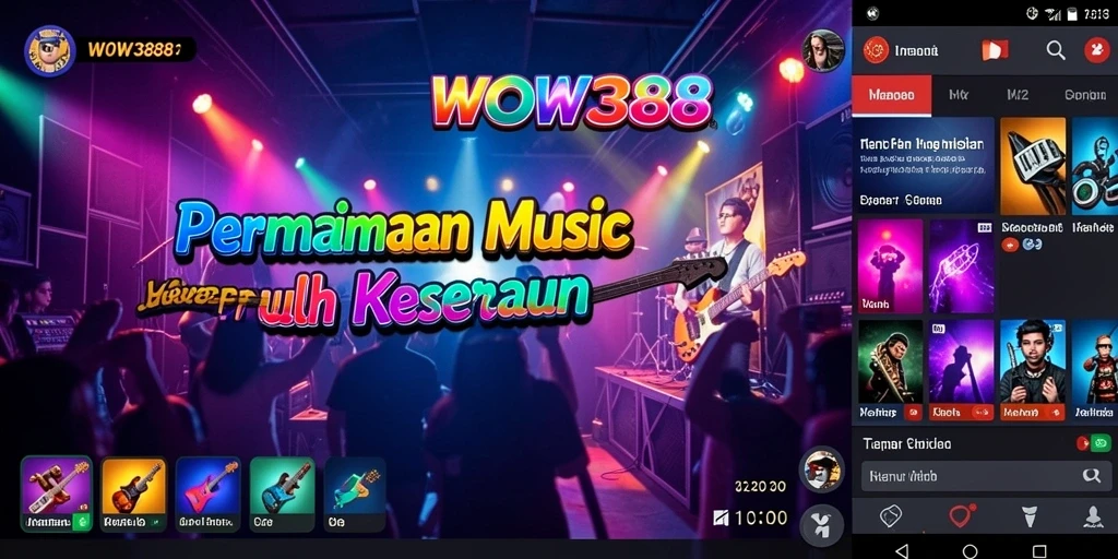 Screenshot gameplay WOW388 menampilkan keseruan bermain musik.