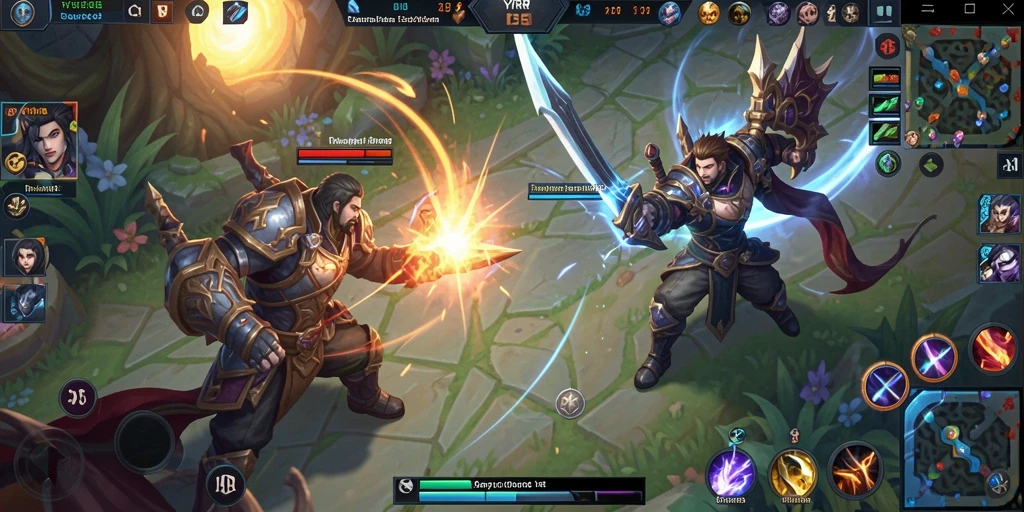Tangkapan layar gameplay YYRR menampilkan aksi seru dan strategi MOBA.